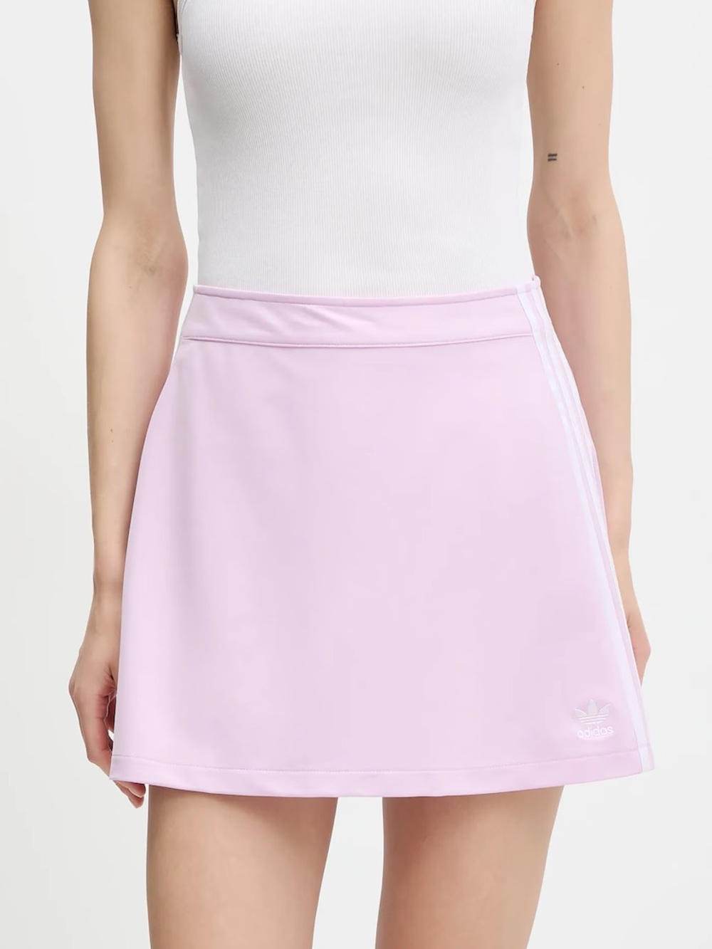 adidas Pink Women’s Athletic Skort with White Stripes